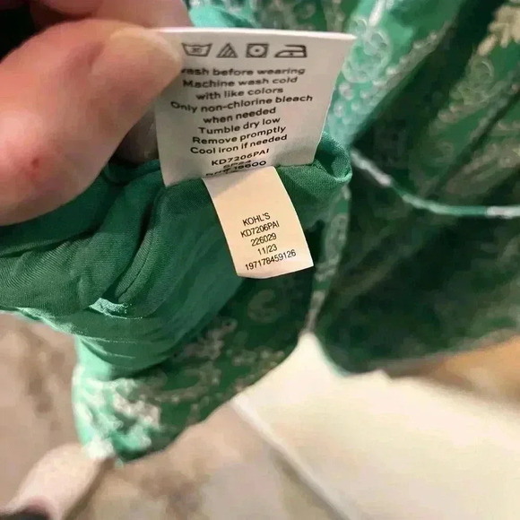 Draper James Mini Dress Womens XXL Green Fit & Flare Embroidered Eyelet Lined - Picture 7 of 7